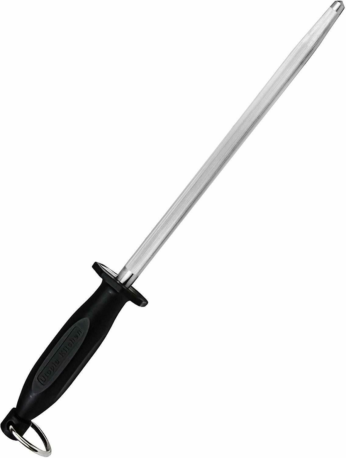Honing Steel Knife Sharpening Steel Sharpening Rod 10 & 12 Inches Utopia Kitchen