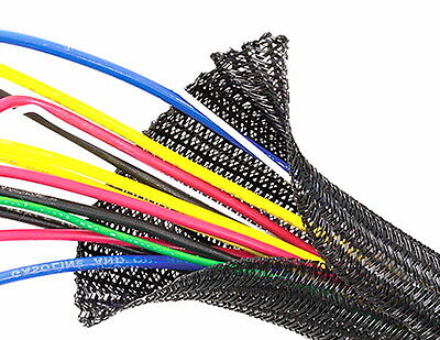 Usa 1/2 X 10 Slit Braided Sleeving Wire Harness Cover Loom Wrap Woven Sleeve