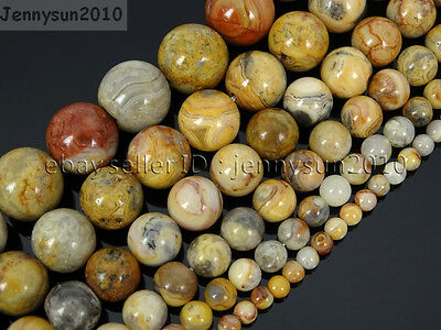 Natural Crazy Lace Agate Gemstone Round Beads 15.5'' 4mm 6mm 8mm 10mm 12mm