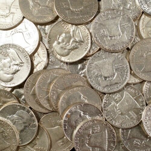 Franklin Half Dollars , 90% Silver Coin Lot, Circulated, Choose How Many!