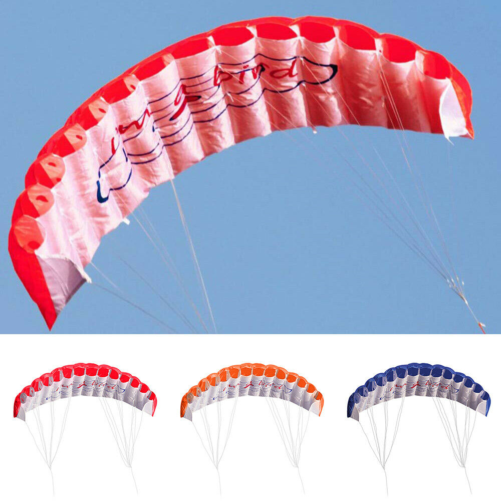 Outdoors Toy Dual Line Parafoil Beach Parachute Stunt Sport Red Kite Adults Kids