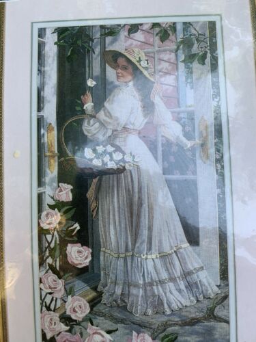 Romance For Roses Embellished Crewel Embroidery Kit Dimensions 10x18 Nip