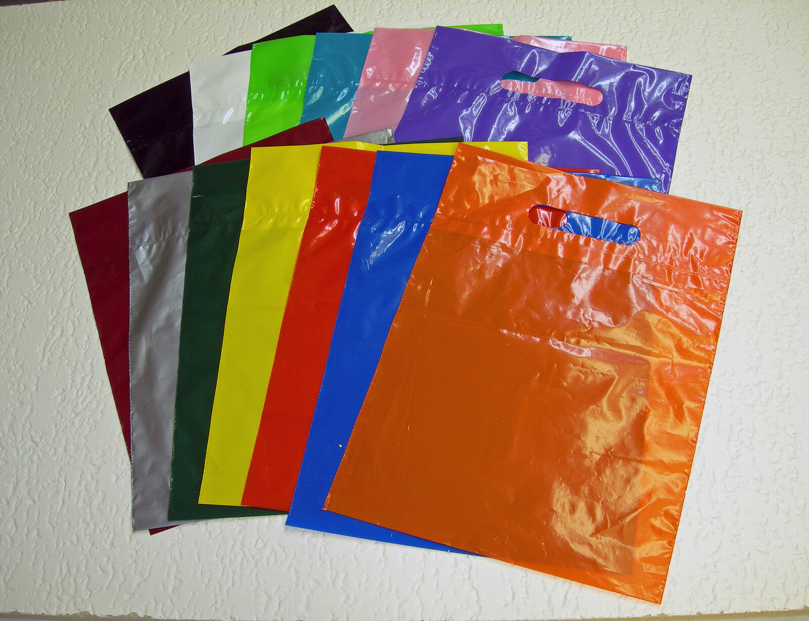 Premium Glossy Low-density Plastic Merchandise Bags U Pick Qty/color/size