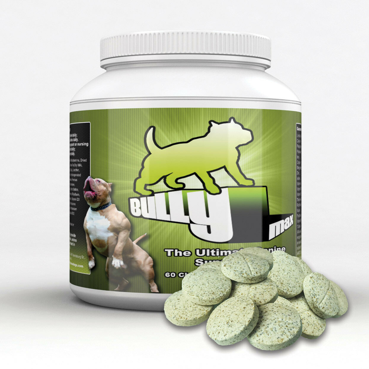 Bully Max Muscle Builder For Dogs. 60 Tabs. Buy Directly From The Manufacturer.