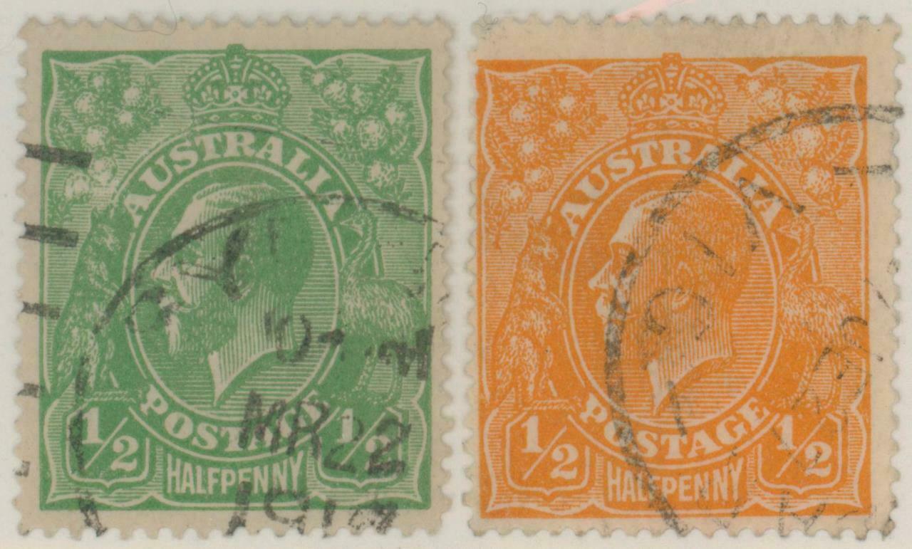 Australia Sc. #19-20 Used King George V