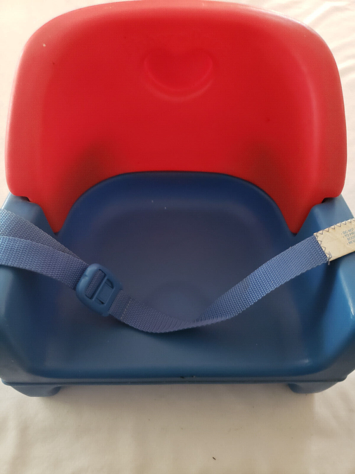 1990 Fisher Price Grow With Me Booster Seat Red / Blue Plastic Vintage Booster
