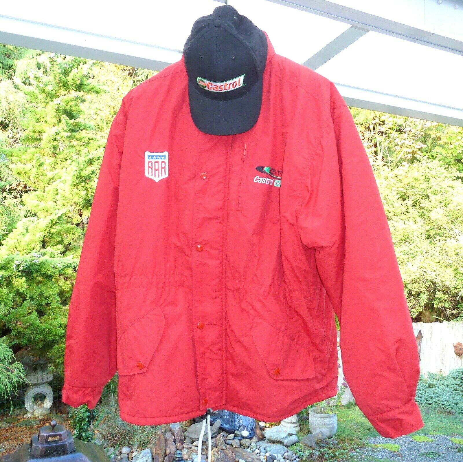 Vintage Aar ,dan Gurney's Castrol Toyota Indycar Team Coat/jacket & Hat, Large