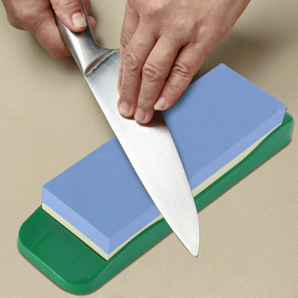 Premium Whetstone Sharpening Stone 1000/3000 Knife Sharpener W/ Plastic Holder