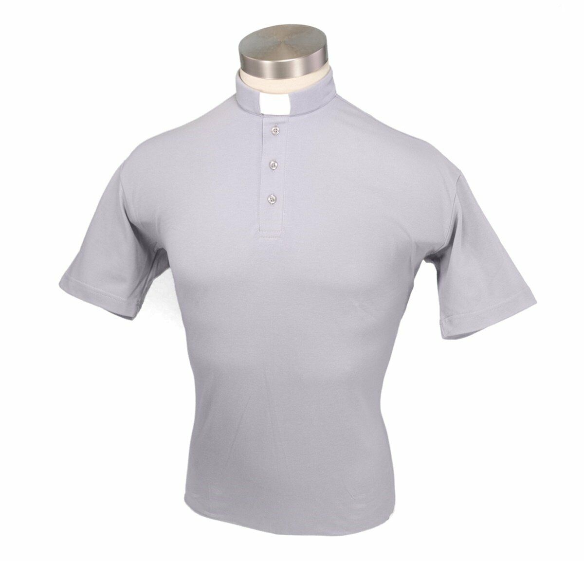 Liturgical Creations Mens Cotton Short Sleeve Clergy Polo Shirt, Extra Large