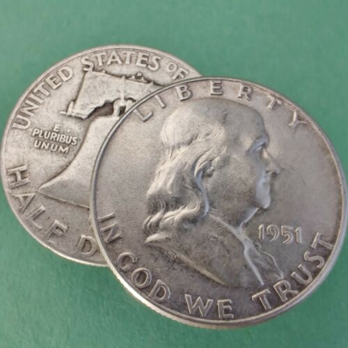 [lot Of 2] Franklin Half Dollar 1948-1963 90% Silver