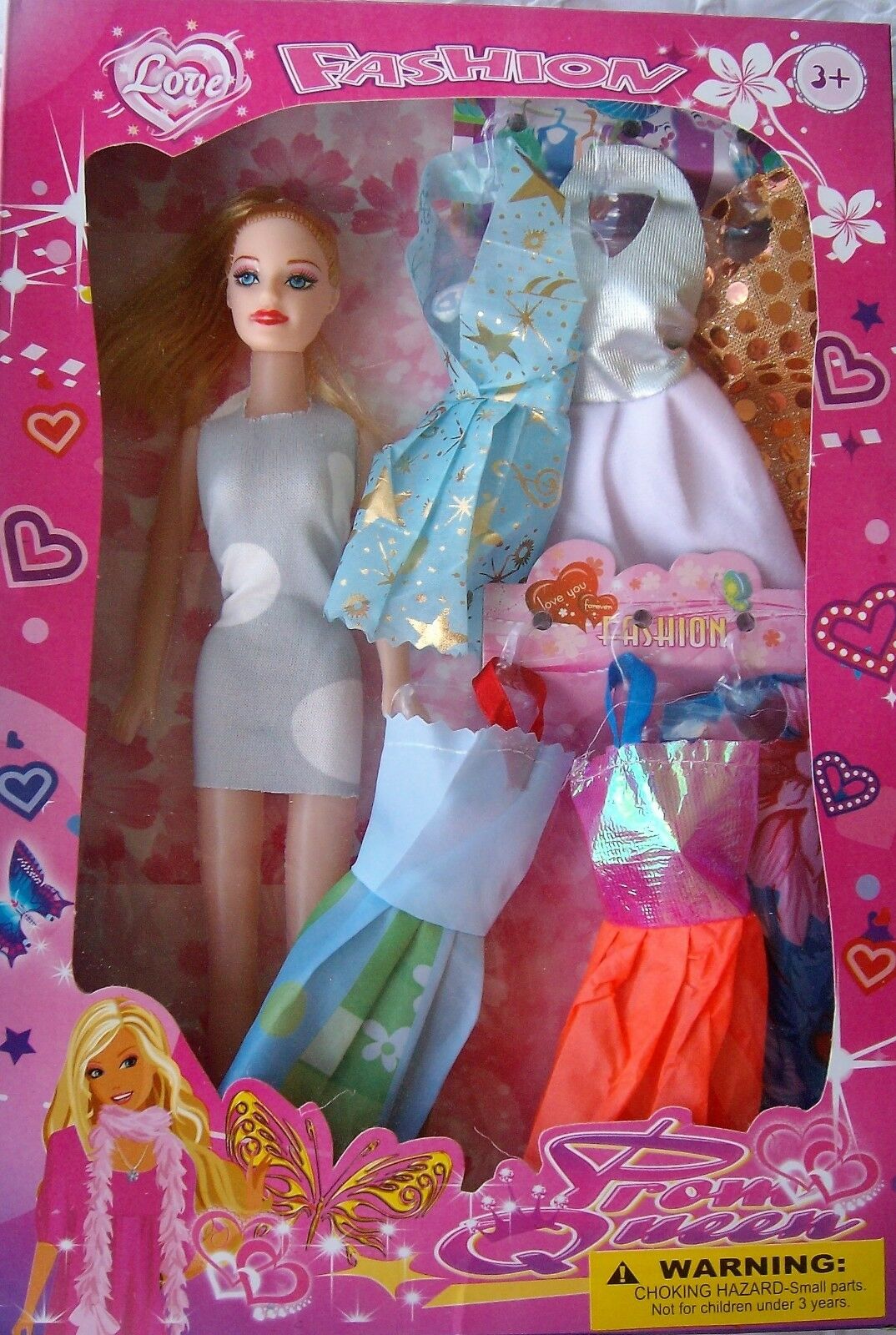 Pretty Girl Prom Queen Vogue Fashion Doll With Dresses # 63057 (blue, Moon)