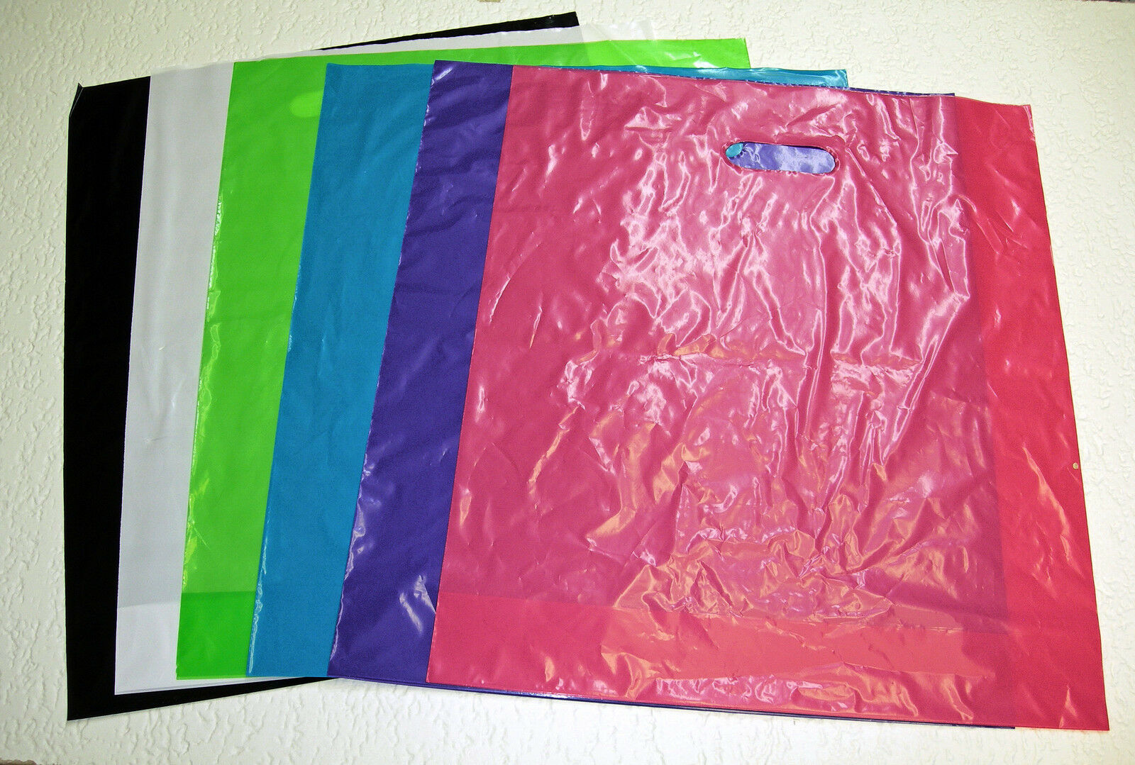 Regular Glossy Low-density Plastic Merchandise Bags U Pick Qty., Color & Size